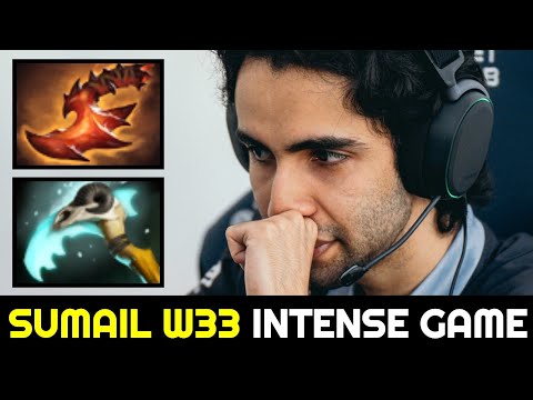 SUMAIL Full Slotted Intense Game with W33 — Overwhelming Blink Build Leshrac Dota 2