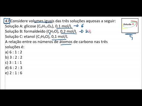 Considere volumes iguais das três soluções aquosas a seguir