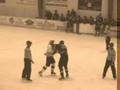 Trent Colberg Drumheller Dragons Fight AJHL Big Knockout