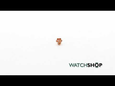 Jewellery Essentials Ladies' 9ct Rose Gold Cubic Zirconia Flower Stud Earrings (AJ-15040276)