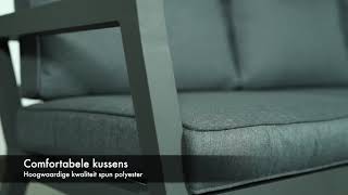 Colorado lounge tuinstoel – carbon black – reflex black | Boender Outdoor
