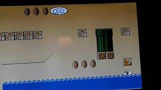 My mom cheats in Super Mario Brothers 3 on the cheat sheet level with Leaf