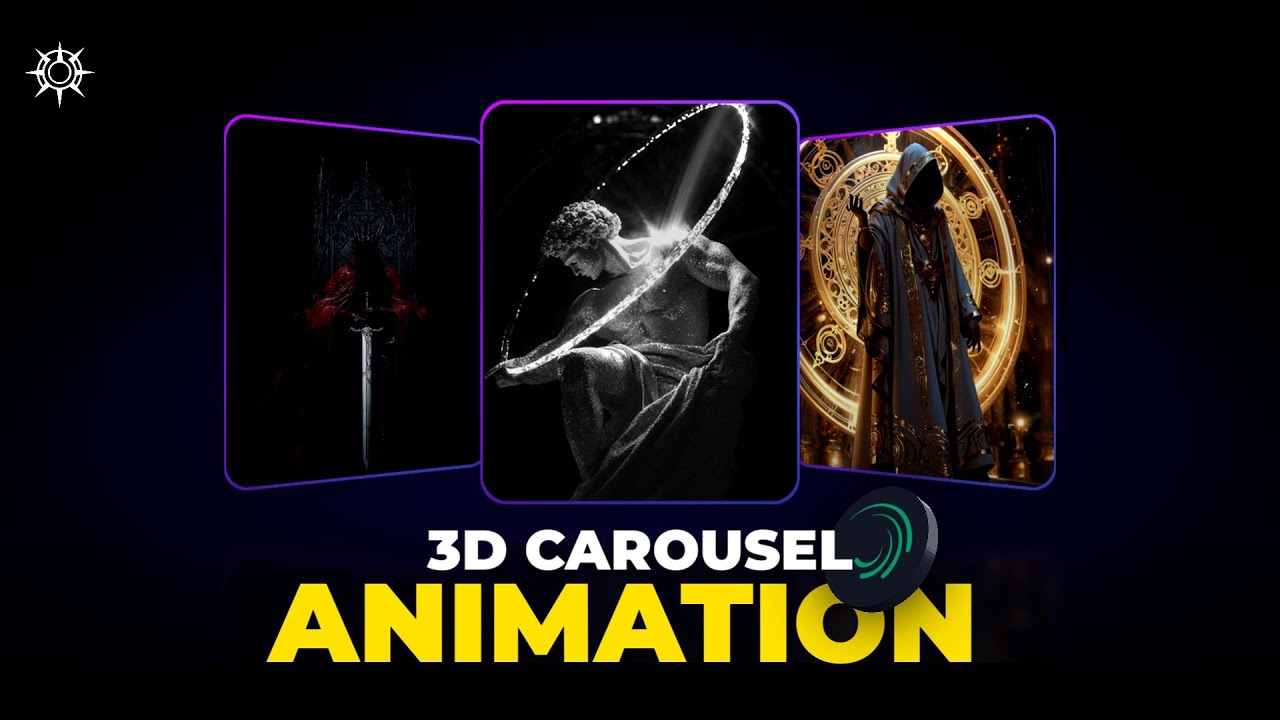 3D UI Carousel Animation Tutorial Alight Motion | voryxus