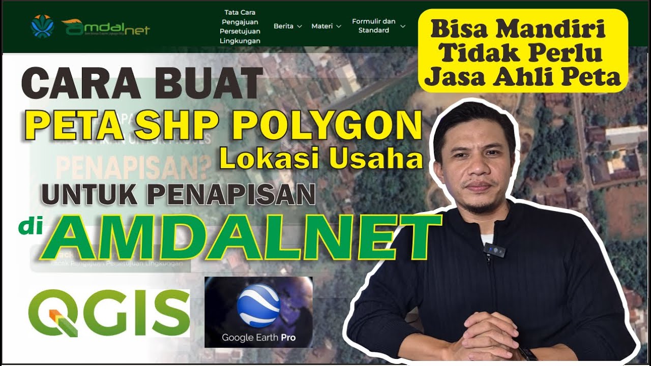 How to Create a SHP Polygon Map of Business Locations for Screening in AMDALNET Using QGIS