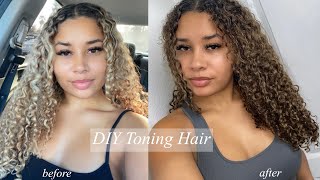 How To DIY Tone Your Blonde Hair Darker At Home! Wella Color Charm Demi Permanent 7N / 7A