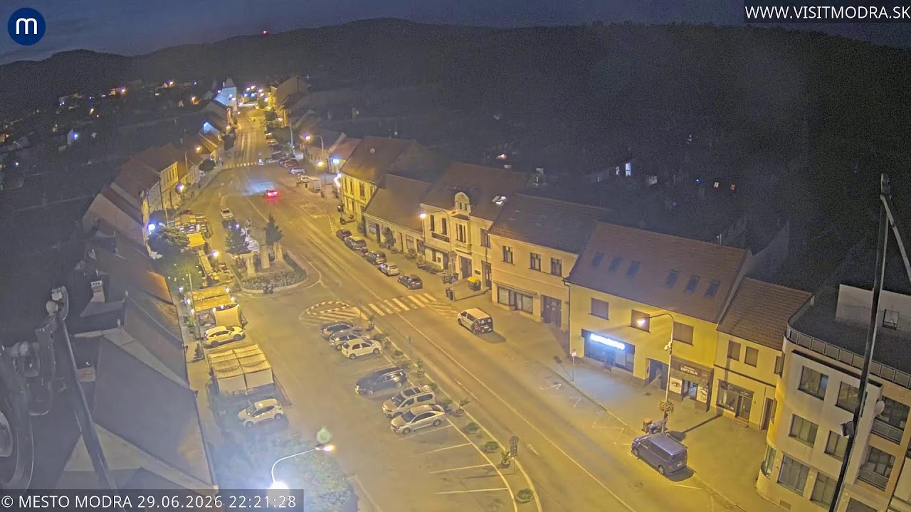 Live webcam view of Modra Main Square LiveCam