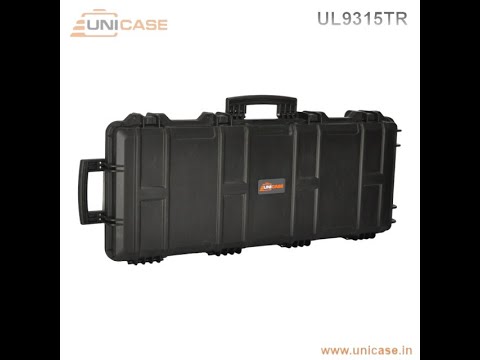 Black heavy duty waterproof hard plastic gun case, 1308 * 32...