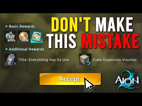 THIS MISTAKE COULD COST YOU MILLIONS OF KINAH!