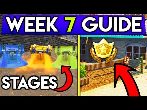 Fortnite WEEK 7 CHALLENGES GUIDE! Chest Stage Locations, Secret Battlestar! (Battle Royale Season 5)