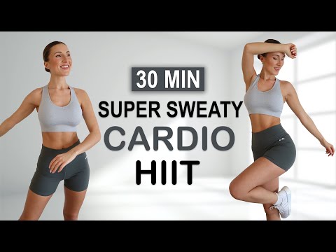 30 Min Super Sweaty HIIT | Cardio Workout At Home | Full Body Fat Burn | No Repeat, Fun + Motivating