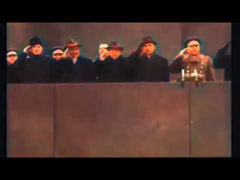 USSR anthem at 1964 revolution day parade [color version]