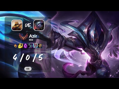 Azir Mid vs Tristana - KR GrandMaster Patch 13.13