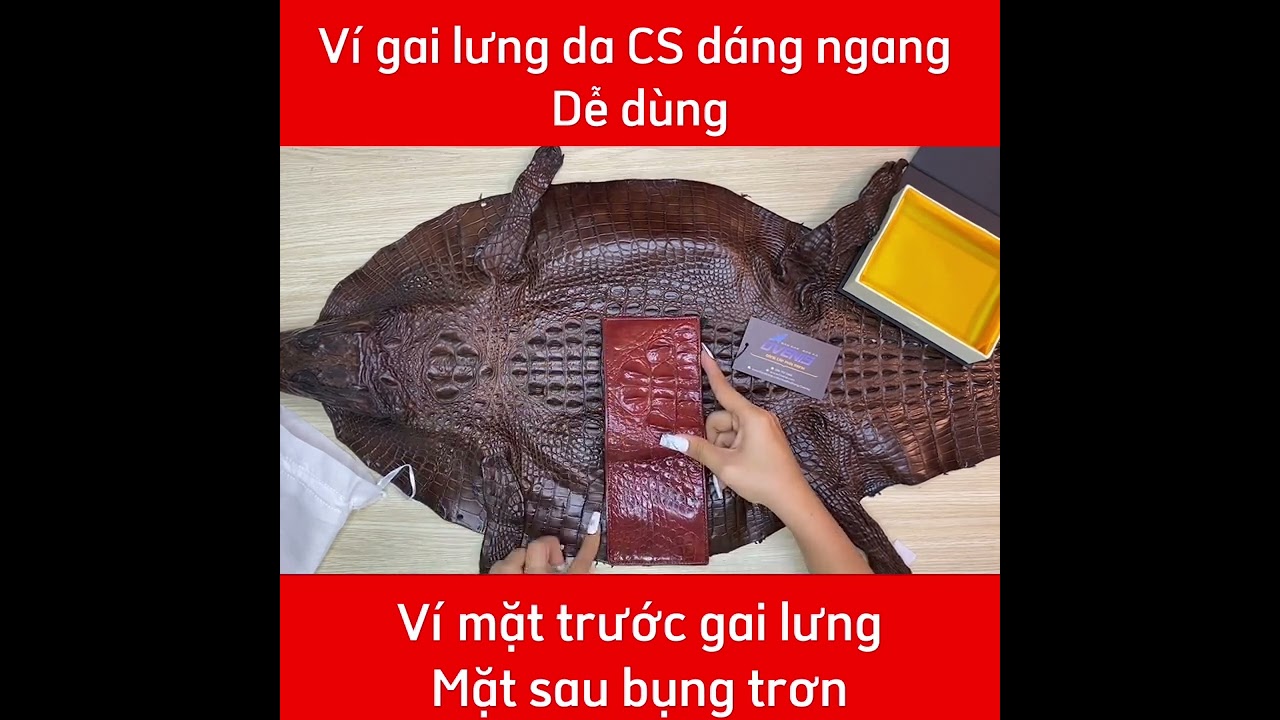 Bóp Da Cá Sấu Dáng Ngang VS111ND