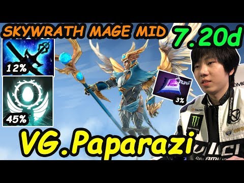 VG.Paparazi灬 - [Skywrath Mage] Midlane INSANE Magic Resistance Reduce Build | Dota2 7.20d Rank