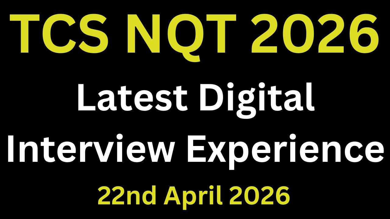 Latest TCS Digital Interview Experience 2026 Batch | All Technical Questions Discussed