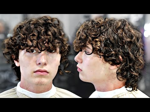Low Taper Curly Mullet