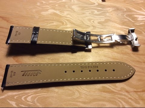 Band Tissot Visodate T019430 Leather watchband strap Black 20mm