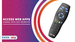 Tata Sky | DIY | How to access web apps using the remote?