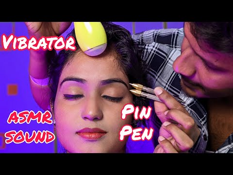 PIN-PEN 🖊️ Head Massage | Loud Neck Cracking | Neck Massage With Vibrator Machine | Moral Of ASMR