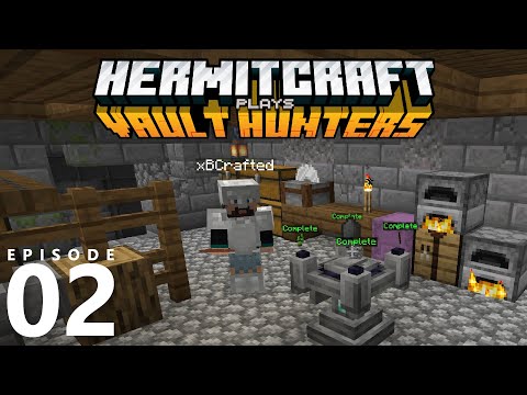 Setting Up Base with xB! - HermitCraft Vault Hunters - E02