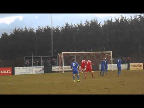 Needham Market 3-0 Aveley.  Ryman Isthmian League Division 1 North.  Sat21Feb2015