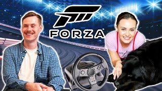 Trying a car racing video game designed for the blind! (Playing Forza Motorsport w/ Ross Minor)