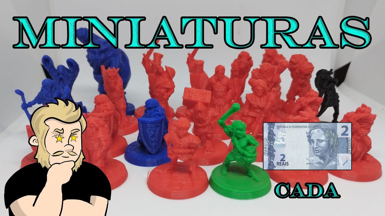 Comprei Miniaturas por 2 REAIS cada? - Miniaturas de RPG Impressas 3D #impressão3d #miniaturas #rpg
