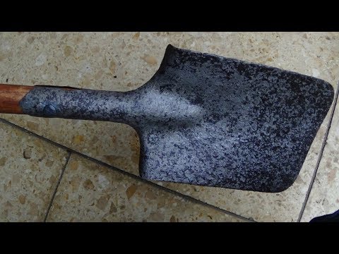 Feldspaten Bodenfund WW II restaurieren