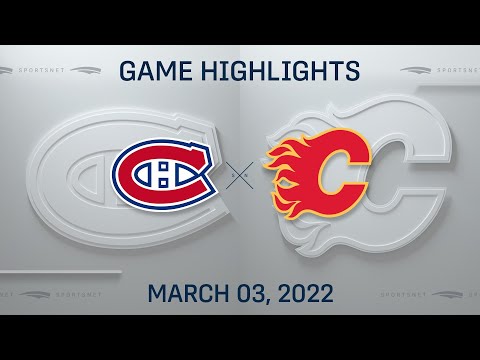 NHL Highlights | Canadiens vs. Flames - Mar. 3, 2022
