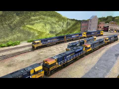 Shunting yard with Auscision NR's, TT's 92 & 93's and 48's w/ DCC Sound and weathered at TNMRC