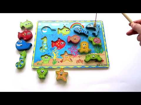 Развивающие занятие: "Рыбалка" для детей 1-3 года. Учим цвета и счет от 1 до 12