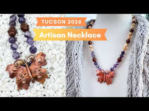 Tucson Gems Necklace Class w/ Designer Marisol Hafner ft. Patricia Healey Copper Butterfly Pendant