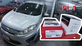 11-19 Ford Fiesta timing belt and water pump replacement (how to) Pt.1