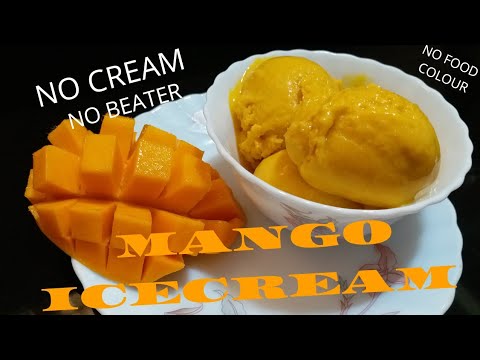Mangolicious Mango Ice cream / 3 ingredients only /Alphanso mango ice cream / no cream/ no beater