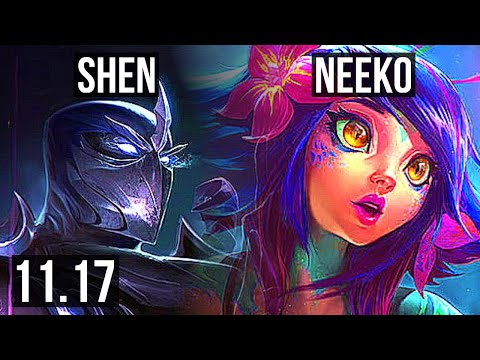 SHEN vs NEEKO (TOP) | 1/0/8, 3.0M mastery, 1400+ games | KR Master | v11.17