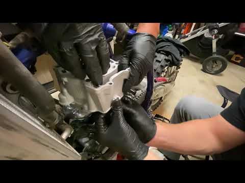 YZ450F Cylinder Works top end install and start up part 4