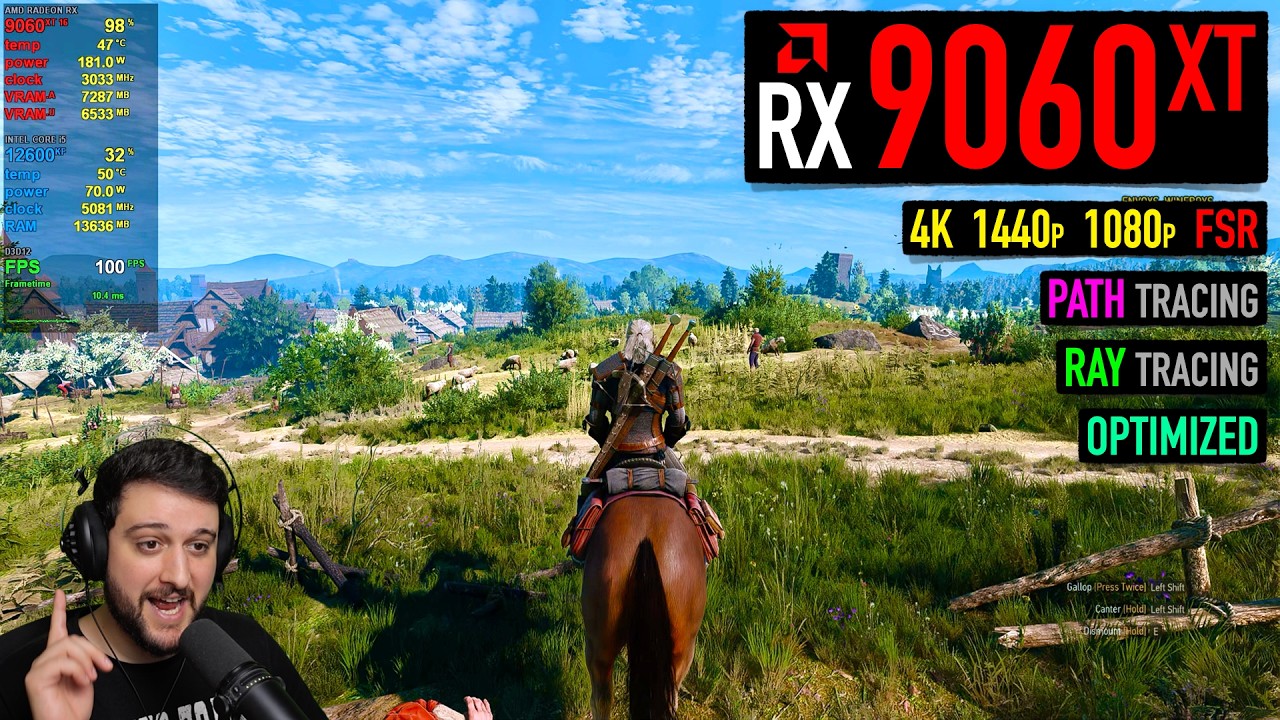 RX 9060 XT - The Witcher 3 Remastered