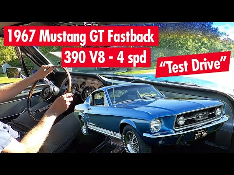 1967 Ford Mustang GT S Code Fastback 390 V8 w/ a 4 Speed - Test Drive - Tobin Motor Works