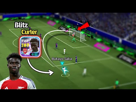 Blitz Curler - 100 😳 Watch This 107 B. SAKA Blitz 🔥Why You Must Sign Blitz Saka | Best ?🤔| efootball