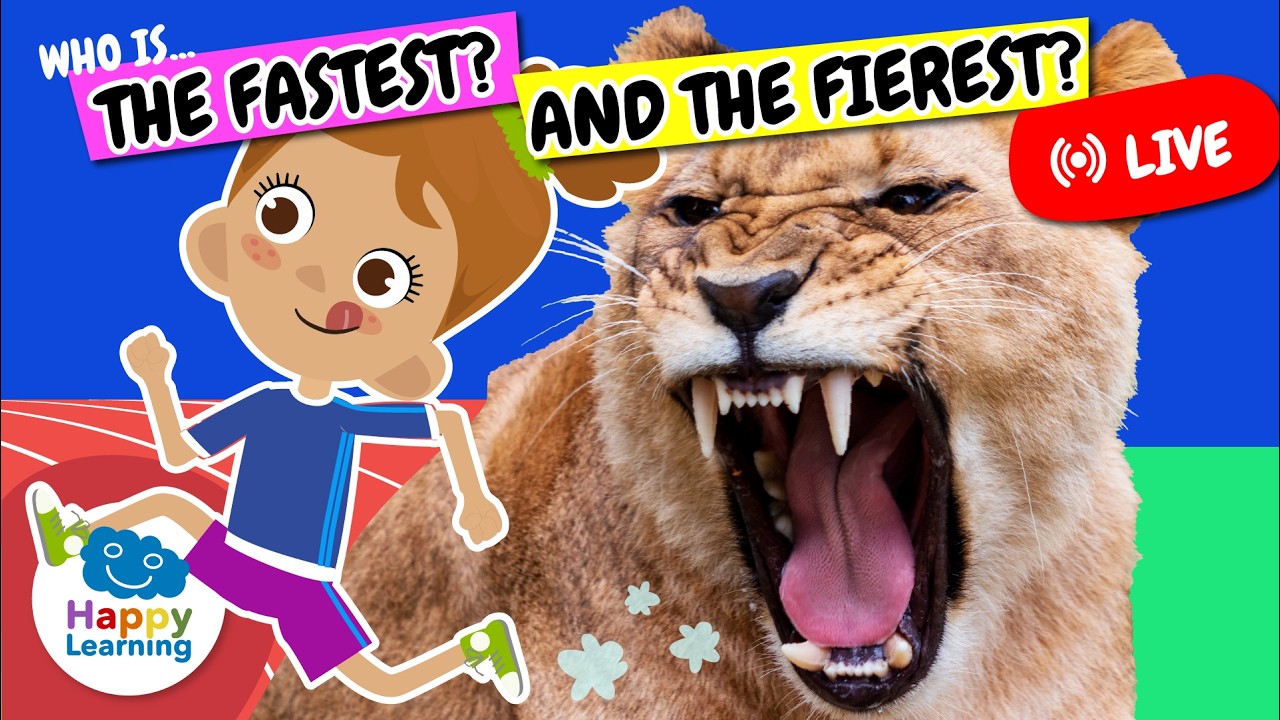 🔴 LIVE | Aquatic vs Terrestrial Animals! | Educational Videos for Children | @HappyLearningEN