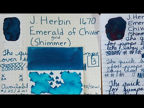 J Herbin 1670 - Emerald of Chivor - Ink Profile