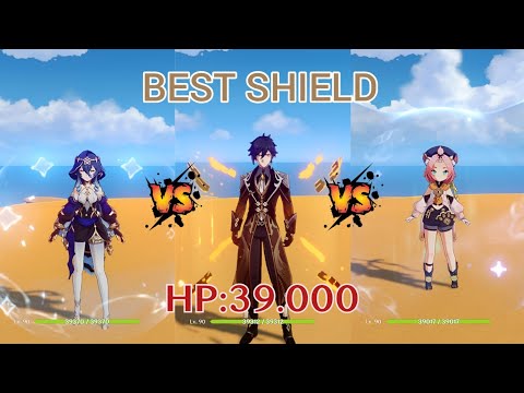 Layla vs Zhongli vs Diona SHIELD comparison #layla #zhongli#diona#genshinimpact