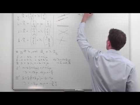 Geraden im Raum, gegenseitige Lage, Beispiel