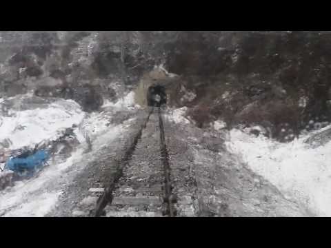 Intrarea în tunelul 1 al magistralei 502 ;de la Poiana Ilvei 9.02.2017