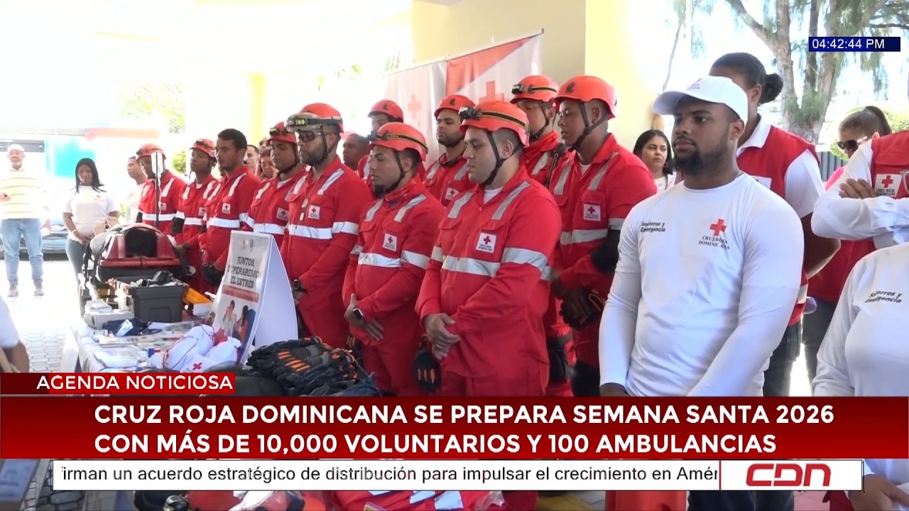 Cruz Roja Dominicana se prepara Semana Santa 2026 con más de 10,000 voluntarios y 100 ambulancias