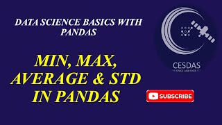 4.  Minimum maximum, average and standard deviation in python pandas