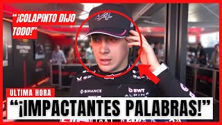 ¡IMPACTANTES DECLARACIONES DE FRANCO COLAPINTO POST QUALY EN MONZA!