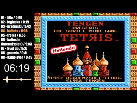 TETRIS (Tengen) OST | 1989 | NES - all soundtrack in one video
