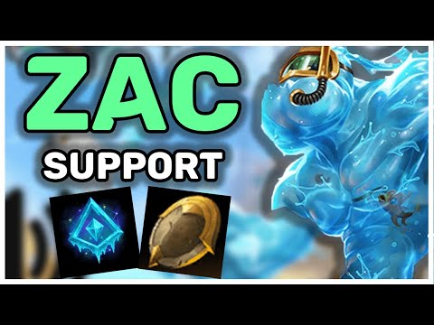 INSANE CARRY POTENTIAL - ZAC SUPPORT SUPP GUIDE BUILD RUNES SEASON 12 S12 LEAGUE OF LEGENDS LoL