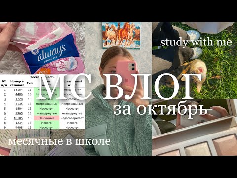 неделя с месячными????‍????/мс влог за октябрь/study with me